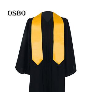 Personalizar barato Venta caliente de alta calidad de Oro liso graduación estola o faja para graduación - Product Image 4