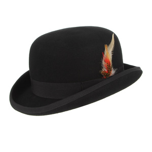 Vintage formale cappelli per gli uomini tradizionale bombetta derby lana bombetta elmetto cappello Chaplin - Product Image 3