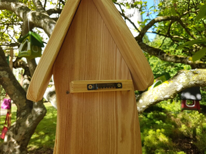 Nichoir moderne en mélèze, villa pour oiseaux, boîte à nids, à peindre soi-même, créatif, rectangulaire, mobile et démontable - Product Image 6