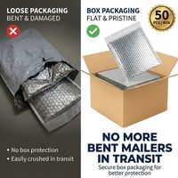 Sac à bulles en film aluminium imprimé sur mesure pour l'emballage d'enveloppes de coursier express