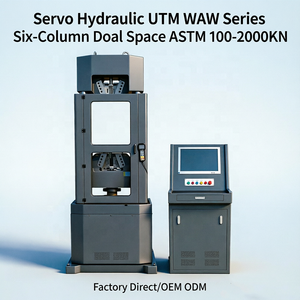 เครื่องทดสอบแรงดันไฮดรอลิกแบบหกเสา รุ่น UTM สองช่องว่างมาตรฐาน ISO ASTM 100-2000KN - Product Image 1