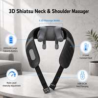 Masseur cervical sans fil électrique Shiatsu HealthPal OEM avec tête de massage ergonomique et fonction chauffante pour le cou et les épaules