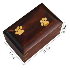 Urna de madera para mascotas de alta calidad para gatos, perros, puede contener collares para <span class=keywords><strong>cenizas</strong></span>, pelo y otros artículos conmemorativos - Product Image 4