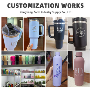 Wholesale 40oz Stainless Steel Double Wall Vacuum Insulated Tumbler LED Temperature Display Cute Mug for Hot/Cold Drinks Handle - Product Image 6