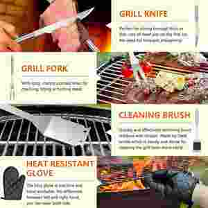 Ensemble complet d'accessoires de <span class=keywords><strong>barbecue</strong></span> en acier inoxydable pour grillades - Product Image 5