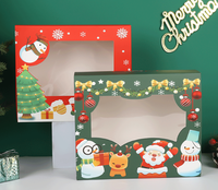 Emballage de cupcakes en papier personnalisable, créatif et respectueux de l'environnement avec fenêtre, boîte cadeau en carton pour l'emballage