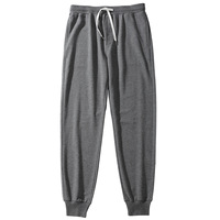 Pantalon de sport grande taille en coton Pantalon de sport décontracté pour homme Pantalon à petites jambes Pantalon de survêtement ample et amincissant à poches multiples avec cordon de serrage