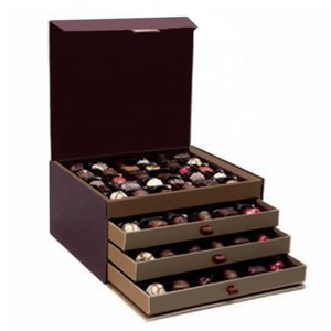 Cardboard paper luxury chocolate box gift packaging box with magnetic lid