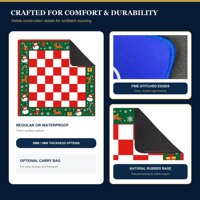 [Thème de Noël] Tapis de Mahjong américain professionnel, différentes tailles, tapis de table en caoutchouc antidérapant pour le jeu de Mahjong
