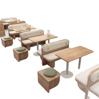 Banquettes murales pour restaurants à thème, banquettes en bois personnalisées, combinaisons de café, sièges commerciaux