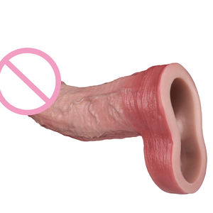 Silikon Extreme Fernbedienung Vibrierende Verzögerung Dildo Extender Kondom Sexspielzeug Penis Tragbare Hahn hülle für Männer Frauen - Product Image 4