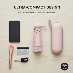 Sombrilla de Bolsillo Mini Moderna, Manual, Ligera, de Aleación de Aluminio, con Protección Solar UV, Portátil, de Viaje, Compacta y Plegable - Product Image 2