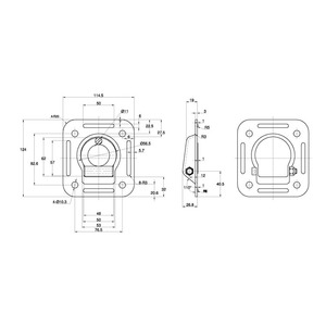 Anneau de levage de type D 82,6x76,5 mm en fer galvanisé pour le levage et la traction dans le transport logistique - Product Image 1