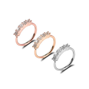 Anillo de Nariz de Diamante Sin Perforación 2026 para Mujer y Hombre, Pendientes de Moda de Acero Inoxidable, Anillos de Septum Falsos - Product Image 3