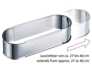 타원형 베이킹 주석 케이크와 빵에 딱 맞는 스테인레스 스틸 조절 케이크 링 치즈 서클 - Product Image 2
