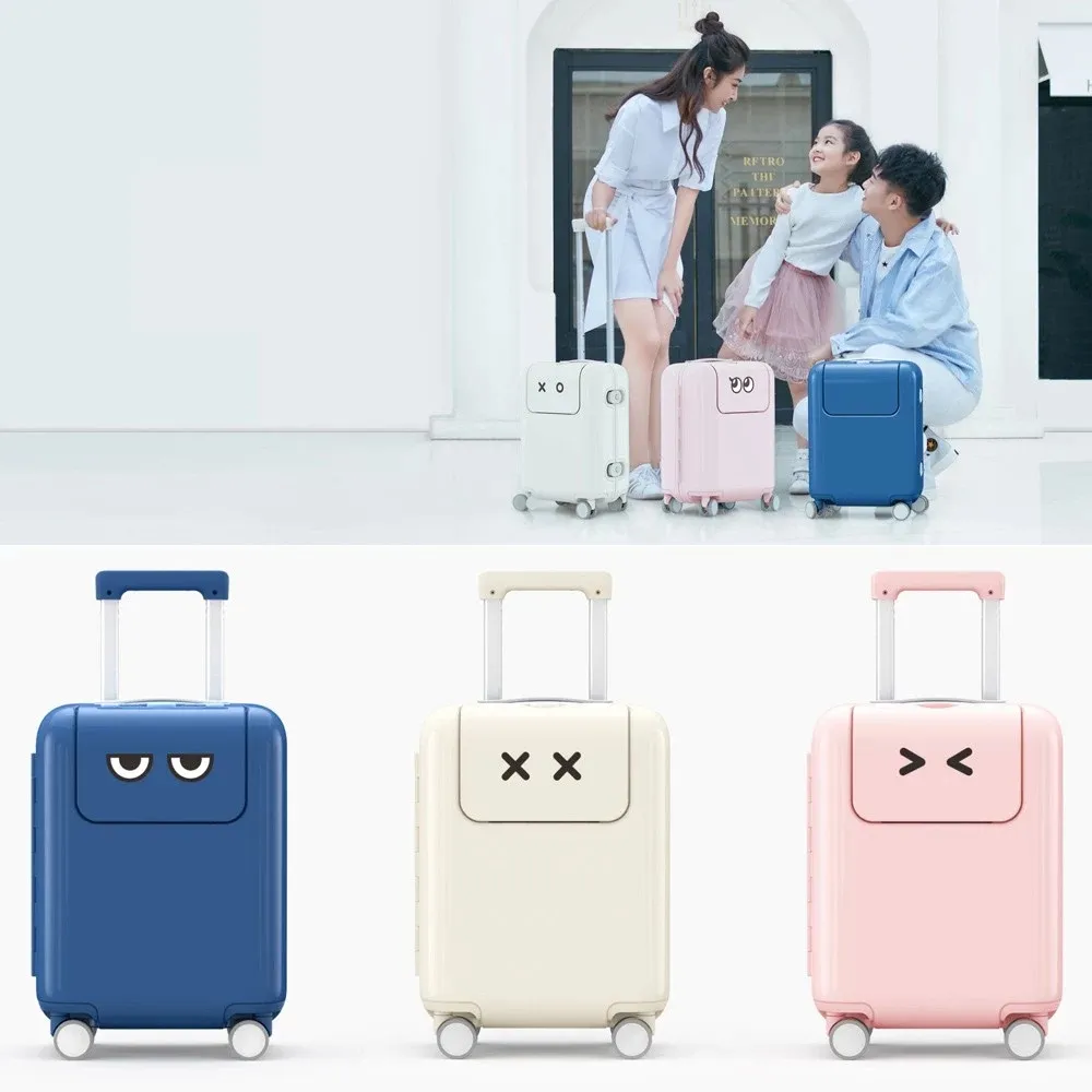 Xiaomi Mitu Suitcase Kids Travel Luggage Suitcase 17Inch Trolley Wheeled Suitcase With Gift Cartoon Sticker For Girls Boys
