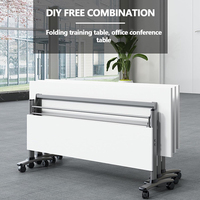Table de conférence moderne à prix d'usine, avec structure métallique, modulaire, détachable et pliable, en bois, pour la formation