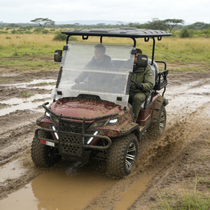 Mini <span class=keywords><strong>moto</strong></span> tout-terrain, chariot électrique 4 places, cadre en acier léger, pneus à garde au sol élevée - Product Image 1