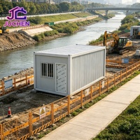 Maison préfabriquée modulaire portable en conteneur, bureau mobile temporaire en acier détachable avec énergie solaire pour chambre et atelier