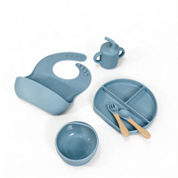 Ensemble d'alimentation personnalisé en silicone pour bébé : bol et assiette à ventouse pour repas d'enfants
