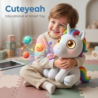 Jouet en peluche licorne robot électrique IA à marque privée, centre de narration créative, compagnon interactif intelligent, éducatif précoce