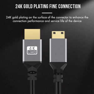 0.5m à 2.4m <span class=keywords><strong>Mini</strong></span> câble <span class=keywords><strong>HDMI</strong></span> vers <span class=keywords><strong>HDMI</strong></span> conception de fil à ressort <span class=keywords><strong>4K</strong></span> 3D câble mâle à mâle pour ordinateur portable Macbook ordinateur de bureau vers projecteur HDTV - Product Image 4