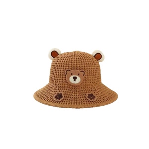 Sombrero de Sol Transpirable para Niños, Sombrero de <span class=keywords><strong>Pescador</strong></span> con Orejas de Oso, para Niños y Niñas, con Ala Ancha, Tejido, Protección Solar, con Divertido Patrón 3D - Product Image 6