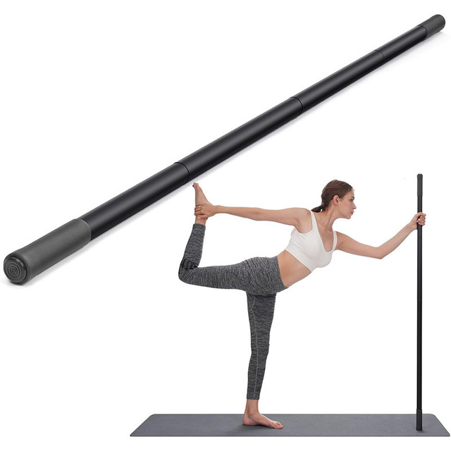 Hand Tool Yoga Stick 5 ft Sturdy Steel Stretching Stick for Mobility Flexibility and Balance Versatile Exercise Stick Tool