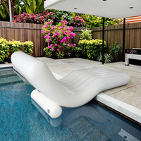 Chaise flottante gonflable bon marché, canapé-lit flottant inclinable, matelas de plage pour les aventures en plein air