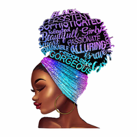 God Girl Magnifique séduisant Talentueux Girly Mots Cheveux en Coif Impression par transfert de chaleur pour chemise Sacs Oreiller Sweat
