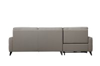 Canapé sectionnel inclinable électrique moderne de luxe en cuir véritable fonctionnel pour salon, design d'intérieur