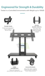<span class=keywords><strong>Soporte</strong></span> Móvil para <span class=keywords><strong>TV</strong></span> de Fábrica, para Pantallas de 32-75 Pulgadas, con Ruedas, <span class=keywords><strong>Soporte</strong></span> de <span class=keywords><strong>TV</strong></span> con Base Rodante, <span class=keywords><strong>Soporte</strong></span> de Pantalla LCD Personalizado - Product Image 4