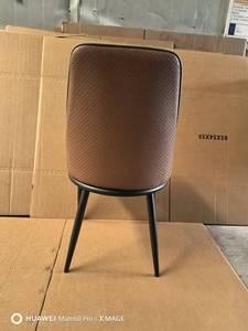 مقاعد جلدية معدنية حديثة فاخرة أثاث مطعم أريكة رخامية مقهى أبيض أسود طاولة مطعم مجموعات كرسي طعام - Product Image 4