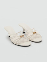 Sandales à talons hauts noires à fines brides, bout ouvert, ajourées, à talon fin, style mule, doublure en cuir, collection Printemps ZA MNG 2026