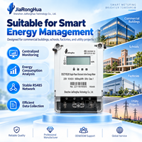 Meter Energi Dinding Satu Fasa RS485 Modbus RTU 230V Kwh Meter Layar LCD Pemantauan Untuk Kotak Distribusi Rumah Tangga
