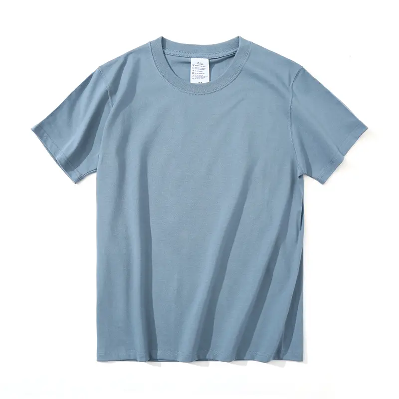 Camiseta com estampa de logotipo personalizado 270g 100% algodão camisetas masculinas slogan carta puff camisa fabricantes de roupas camiseta sólida