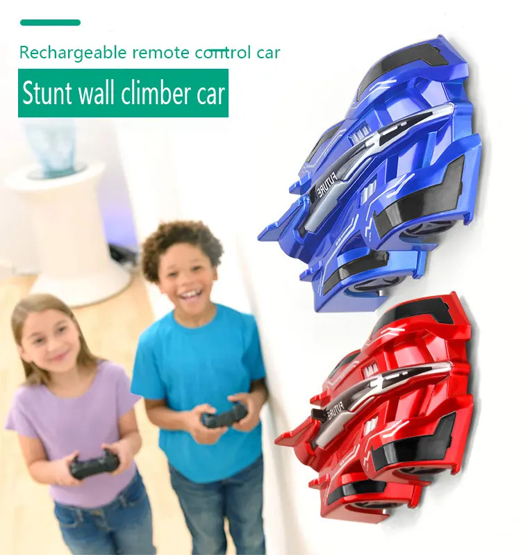 Diskon besar 1908 panjat dinding 360 rotasi anak-anak kecil Motor Rc mobil Remote Control