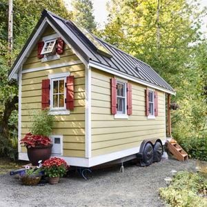 Cheap modular wooden chalet prefabricated green on wheels trailer house two store cabins mobile trailer home