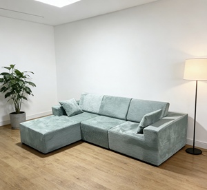 Venta al por Mayor de Sofás Modulares en Forma de L, Rellenos de Esponja, Convertibles, Sofás <span class=keywords><strong>Cama</strong></span> Combinables para Sala de Estar - Product Image 1