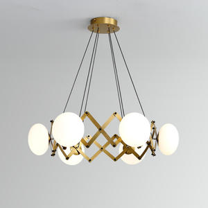 Modern Minimalist Pendant <b>Light</b> Led E27 Round Chandelier For Living Room Bedroom - Product Image 1
