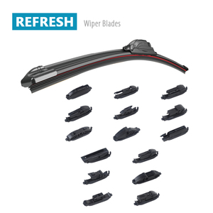 Ricambi Auto Multi Fit spazzole tergicristallo piatte parabrezza anteriore con 18 adattatori su misura Box LOW MOQ Hybrid spazzole tergicristallo - Product Image 2