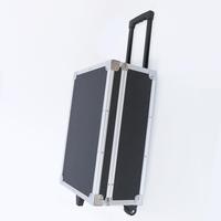 Valise à outils en aluminium de transport d'équipement de dimension personnalisée avec intérieur en mousse profilée Flight Case en aluminium dur avec poignée et roue