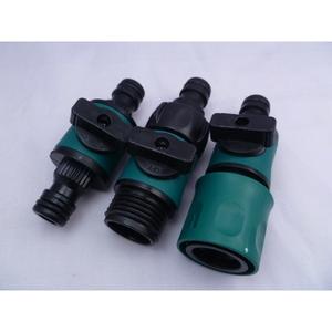 Válvula de Doble Conexión Universal con Manija, Conector Rápido para Tuberías de Jardín/Horticultura, Hecho de Plástico Duradero - Product Image 4