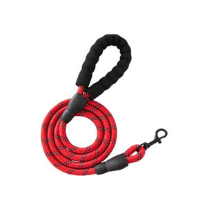 Laisse pour chien en nylon tressé robuste, multicolores, avec bandes réfléchissantes réglables, tendance et très vendue - Product Image 5