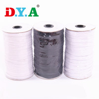 Élastique Tressé Tricoté Plat Noir et Blanc, 3mm, 6mm, 8mm, 10mm – Stock d'Usine en Gros à Prix Abordable pour Vêtement