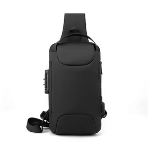 New Style Password Lock Chest <b>Bag</b> for Men Fashionable Waterproof Nylon Spring Riding <b>Bag</b> Large Capacity Outdoor Messenger <b>Bag</b> - Product Image 4