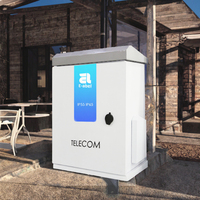 E-Abel Armoire réseau extérieure sur poteau en acier inoxydable thermolaqué, personnalisée OEM, pour télécommunications et boîtier électrique, NEMA4