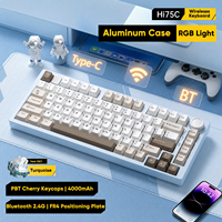 Clavier mécanique sans fil LEOBOG HI75C Pro 81 touches, tri-mode, câblé, hot-swappable, avec montage Gasket, touches multimédias, Type-C pour Win Mac