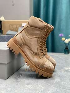 Bottes montantes pour hommes, nouveau design, populaires, style rétro, semelle épaisse, avec fermeture éclair - Product Image 3