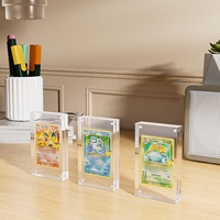 Vitrine de carte unique, présentoir de carte transparent, supports de carte transparents, cadres de cartes TCG en acrylique